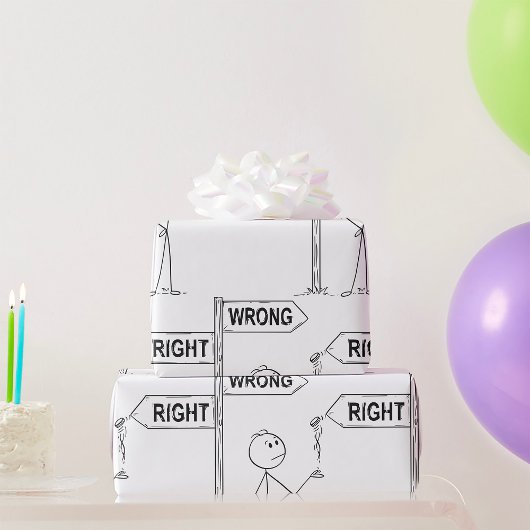 Richtig Falsch Illustration Geschenkpapier