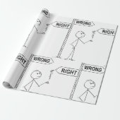 Richtig Falsch Illustration Geschenkpapier (Ungerollt)