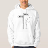 Richtig falsch Illustration Hoodie (Vorderseite)