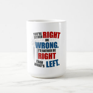 Richtig, falsch kaffeetasse