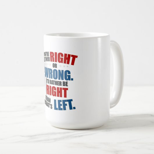 Richtig, falsch kaffeetasse (VorderseiteRechts)