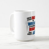 Richtig, falsch kaffeetasse (Vorderseite Links)