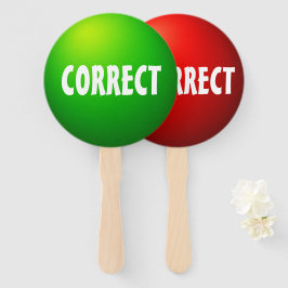 Richtig Falsch Quiz Paddel Schild Fächer
