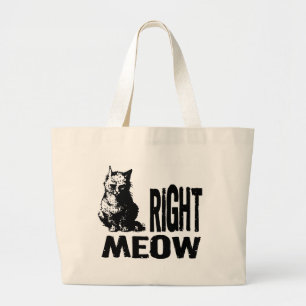Richtig! Funny Evil Kitty Jumbo Stoffbeutel