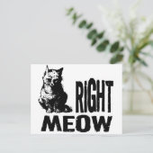 Richtig! Funny Evil Kitty Postkarte (Stehend Vorderseite)