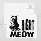 Richtig! Funny Evil Kitty Postkarte (Vorne/Hinten)