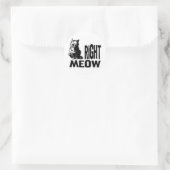Richtig! Funny Evil Kitty Runder Aufkleber (Tasche)