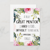Richtig großes Mentor-Bonusangebot für Mentor-Gesc Dankeskarte (Vorne/Hinten)