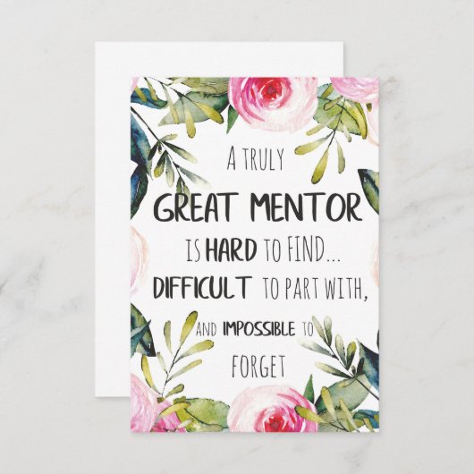 Richtig großes Mentor-Bonusangebot für Mentor-Gesc Dankeskarte (Vorne/Hinten)