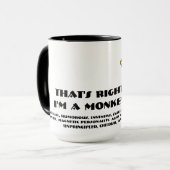 Richtig, ich bin ein Affe Tasse (Vorderseite Links)