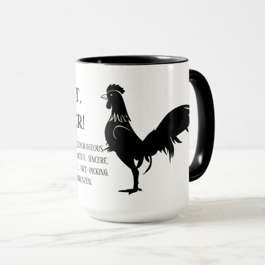 Richtig, ich bin ein Hahn Tasse (VorderseiteRechts)