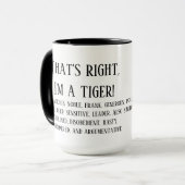 Richtig, ich bin ein Tiger Tasse (Vorderseite Links)