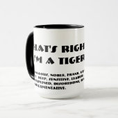 Richtig, ich bin ein Tiger Tasse (Vorderseite Links)