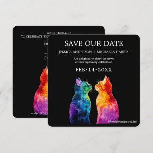 Richtig Ihre: Eine Rainbow Liebe Story RSVP Card Save The Date