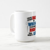 Richtig ist, was richtig ist, Falsch ist, was Link Kaffeetasse (Vorderseite Links)