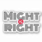 Richtig motivierend schwarzer Aufkleber (Vorderseite)