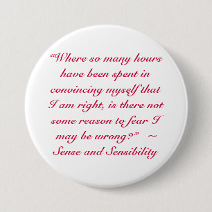 Richtig oder falsch Jane Austen Zitat Button