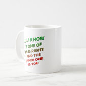 Richtig und du Funny Mug Kaffeetasse (Vorderseite Links)