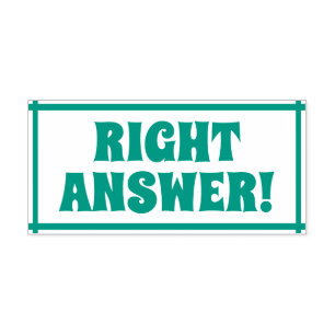 "RICHTIGE ANTWORT!" Tutor-Feedback-Rubber-Briefmar Permastempel