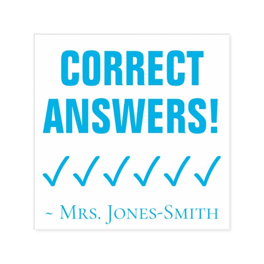 "RICHTIGE ANTWORTEN!" Briefmarke aus Kautschuk Permastempel (Design)