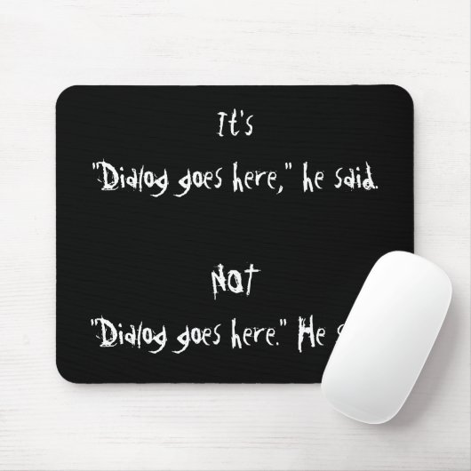Richtige Dialog-Interpunktion Mousepad (Mit Mouse)