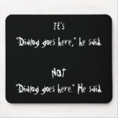 Richtige Dialog-Interpunktion Mousepad (Vorne)