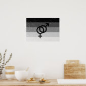 RICHTIGE FLAG ORIGINAL MIT SYMBOL -.pnng Poster (Küche)