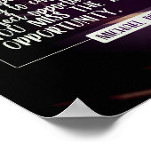 Richtige Gelegenheit Poster (Ecke)