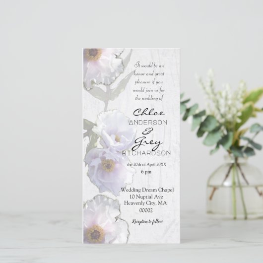 Richtige Hochzeitfeier Einladung mit Bauern (Stehend Vorderseite)