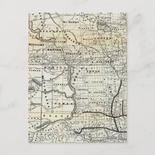 Richtige Karte von Dakota (Vorderseite)