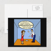 Richtige Qualifikationen ~ unglaublich witzig lust Postkarte (Vorne/Hinten)