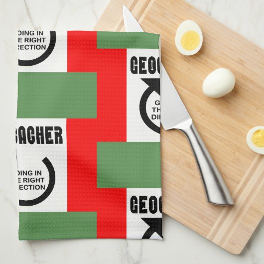 Richtige Richtung Geschirrtuch (Viertel Falte)