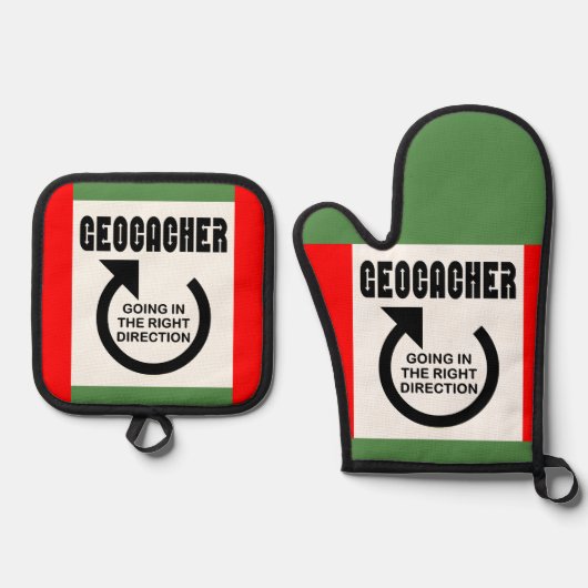 Richtige Richtung Ofenhandschuh & Topflappen-Set (Vorderseite)