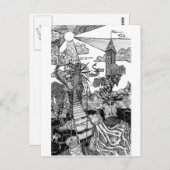 Richtige Richtung Postkarte (Vorne/Hinten)