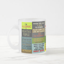 RICHTIGE WORTE ~ Tasse/TRUISM aus Mattiertem Glas Mattglastasse