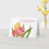 Richtige Wörter Sympathische Karte (Gelbe Blume)