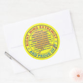 RICHTIGER EXTREMISTISCHER AUTOAUFKLEBER - ALASKA RUNDER AUFKLEBER (Umschlag)