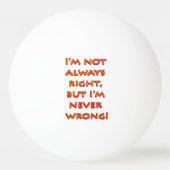 Richtiger lustiger Text Tischtennisball (Vorderseite)