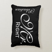 Richtiger Scroll Text Schwarz/Weiß Personalisiert Dekokissen (Rückseite(Vertikal))