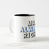 Richtiger und stets richtiger Ehemann Tasse (Vorderseite Links)
