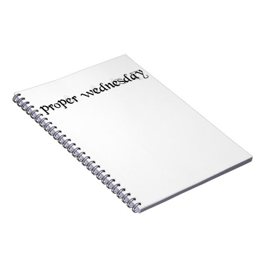 Richtiges Mittwoch-Notebook Notizblock (Rechte Seite)