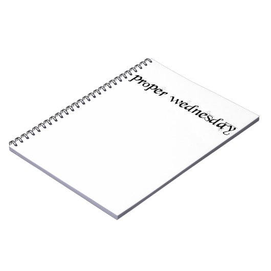 Richtiges Mittwoch-Notebook Notizblock (Linke Seite)