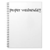 Richtiges Mittwoch-Notebook Notizblock (Vorderseite)