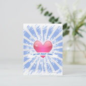 Richtiges tun postkarte (Stehend Vorderseite)