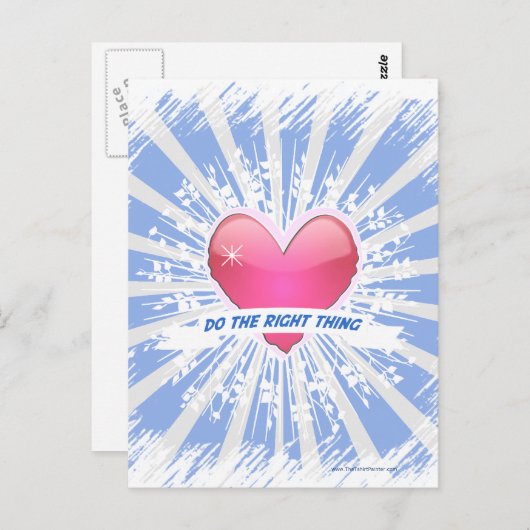 Richtiges tun postkarte (Vorne/Hinten)