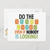 Richtiges tun postkarte (Vorne/Hinten)