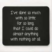 Richtiges Zitat auf schwarzem Leder Mousepad (Vorne)