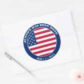 Richtigkeit ist getan runder aufkleber (Umschlag)