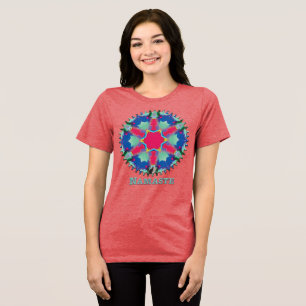 Richtlinie Namaste Kaleidoskop T-Shirt Tri-Blend Shirt