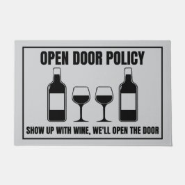 Richtlinie über die offene Tür im Wein Fußmatte